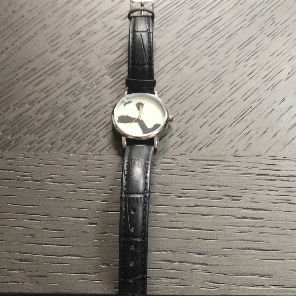 OUO Black Leather Watch